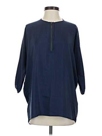 Vince. 3/4 Sleeve Silk Top (view 1)
