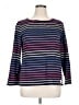 Talbots 100% Cotton Stripes Blue Pullover Sweater Size XL Petite - photo 1