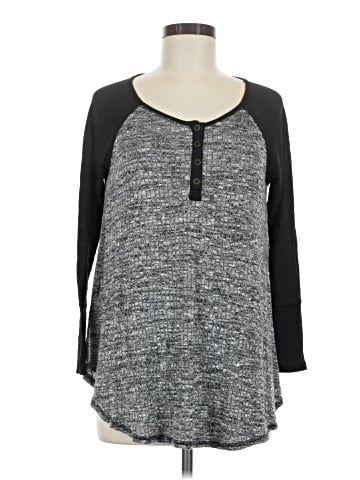 Chloe K Long Sleeve Henley (view 1)