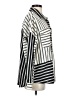 Umgee Stripes Silver Long Sleeve Blouse Size S - photo 4