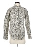 Current/Elliott Animal Print Ivory Long Sleeve Button-Down Shirt Size Sm (1) - photo 1