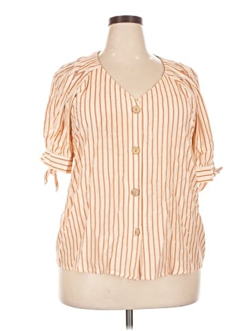 LC Lauren Conrad Short Sleeve Blouse (view 1)