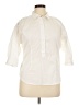 Zara Basic Ivory 3/4 Sleeve Button-Down Shirt Size XL - photo 1