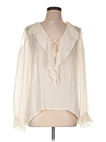 Paige Long Sleeve Silk Top (view 1)