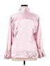 Express 100% Polyester Metallic Pink 3/4 Sleeve Blouse Size XL - photo 2
