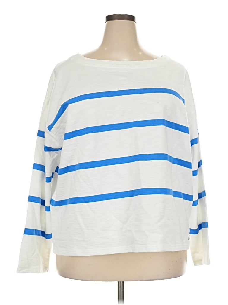 L.l.bean Long Sleeve Top White Boatneck Tops