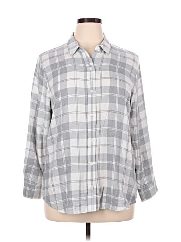 Banana Republic Factory Store 3/4 Sleeve Button-Down Shirt (view 1)