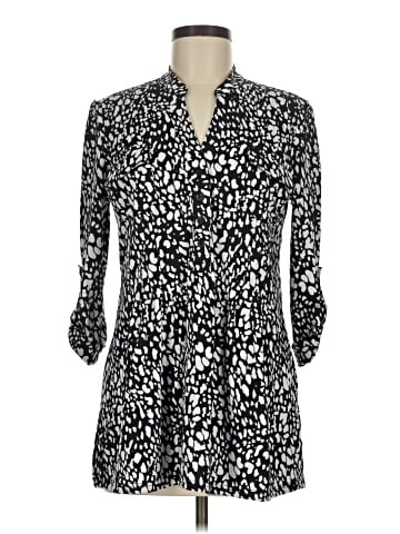 By Design 3/4 Sleeve Button-Down Shirt (view 1)