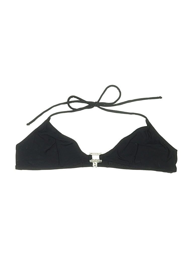 Pre-owned Made In Italy Swimsuit Top Black Swimwear