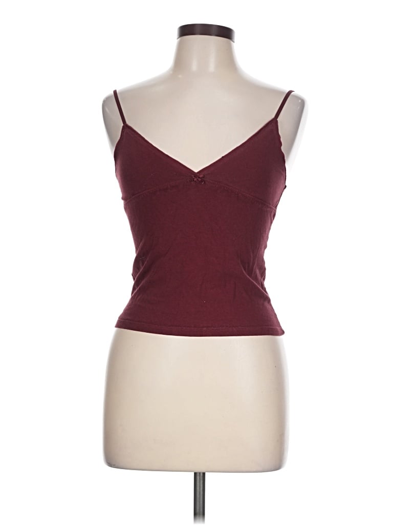 Pre-owned John Galt Sleeveless Top Burgundy Sweetheart Neckline Tops