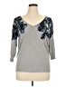 Roz & Ali Silver Pullover Sweater Size 1X - photo 1