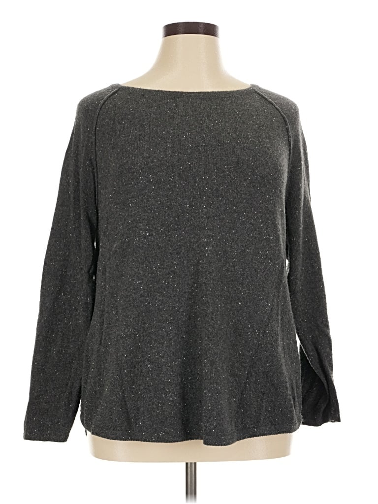 Pre-owned Karen Scott Pullover Sweater In Gray