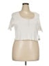 BP. Solid White Short Sleeve Top Size 3X - photo 1
