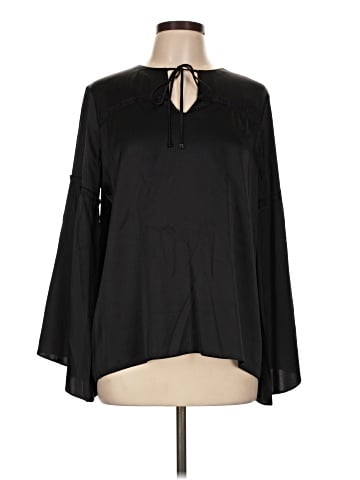 Catherine Malandrino Long Sleeve Silk Top (view 1)