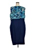 Connected Apparel 100% Polyester Blue Cocktail Dress Size 24 - photo 2