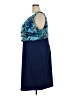 Connected Apparel 100% Polyester Blue Cocktail Dress Size 24 - photo 5