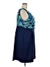 Connected Apparel 100% Polyester Blue Cocktail Dress Size 24 - photo 4