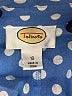 Talbots 100% Linen Polka Dots Blue 3/4 Sleeve Button-Down Shirt Size 10 - photo 7