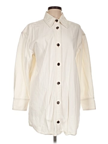 Madewell Denim Oversized Mini Shirtdress: Garment-Dyed Edition (view 1)