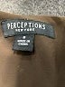 Perceptions Solid Black Brown 3/4 Sleeve Blouse Size 8 - photo 7