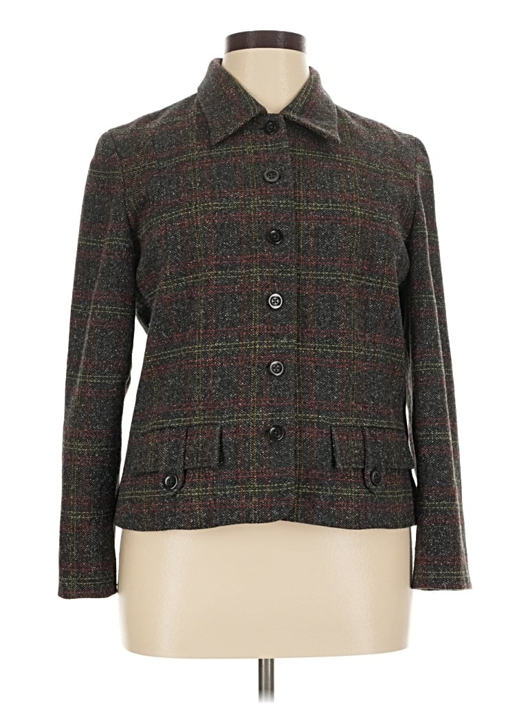 Pre-owned Liz Claiborne Blazer Jacket In Gray