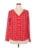 Allison Joy 100% Polyester Red Long Sleeve Blouse Size 0X (estimated) - photo 1
