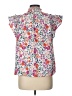 CeCe 100% Polyester Floral White Sleeveless Blouse Size L - photo 2