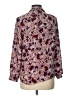 Ann Taylor 100% Polyester Paisley Purple Long Sleeve Blouse Size L (petite) - photo 2