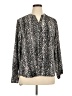 Apt. 9 100% Polyester Tweed Silver Long Sleeve Blouse Size XL - photo 1