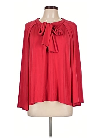 Elizabeth and James Long Sleeve Silk Top (view 1)