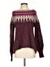 Free People Chevron-herringbone Burgundy Pullover Sweater Size S - photo 1