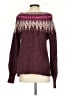 Free People Chevron-herringbone Burgundy Pullover Sweater Size S - photo 2