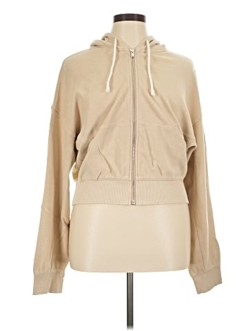 Madewell Zip-Front Hooded Sweatshirt: Botanical Dye Edition (view 1)