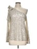 CeCe Silver Long Sleeve Blouse Size L - photo 1