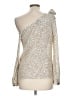 CeCe Silver Long Sleeve Blouse Size L - photo 2