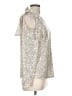 CeCe Silver Long Sleeve Blouse Size L - photo 4