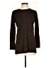 Nina Leonard Animal Print Color Block Graphic Leopard Print Black Brown Pullover Sweater Size S - photo 1