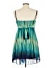 Ruby Rox 100% Polyester Tie-dye Teal Cocktail Dress Size L - photo 2