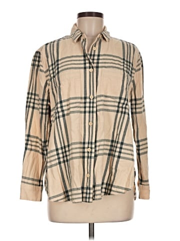 Madewell Oversized Ex-Boyfriend Swing Shirt in Windowpane (view 1)