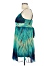 Ruby Rox 100% Polyester Tie-dye Teal Cocktail Dress Size L - photo 5