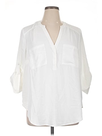 Torrid 3/4 Sleeve Button-Down Shirt (view 1)