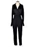 Equipment 100% Polyester Solid Black Jumpsuit Size 4 - photo 1