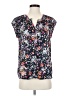 Daniel Rainn 100% Polyester Floral Black Short Sleeve Blouse Size S - photo 1