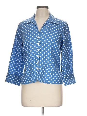 Talbots 3/4 Sleeve Button-Down Shirt (view 1)