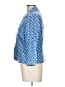 Talbots 100% Linen Polka Dots Blue 3/4 Sleeve Button-Down Shirt Size 10 - photo 5