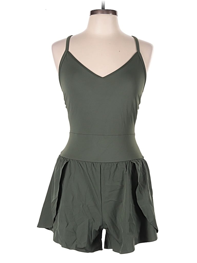 Pre-owned Lands' End Romper In Green
