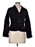 Talbots 100% Cotton Damask Floral Graphic Jacquard Paisley Purple Black Blazer Size 6 (petite) - photo 1