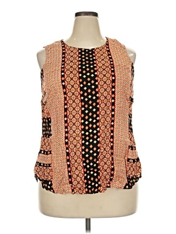 Rose + Olive Sleeveless Blouse (view 1)
