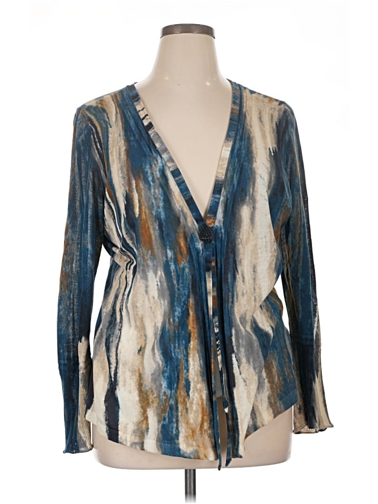 Pre-owned Nic + Zoe Cardigan Sweater In Blue