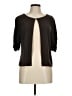 Perceptions Solid Black Brown 3/4 Sleeve Blouse Size 8 - photo 1